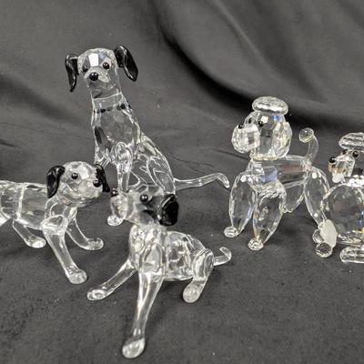 Swarovski Crystal Dog Figurines 