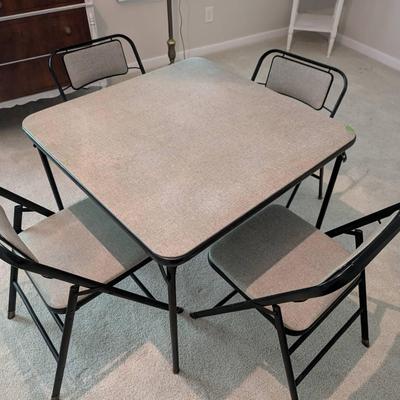 Vintage Samsonite Folding Card Table & Chairs
