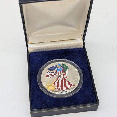 Color Enameled 2000 Silver Eagle