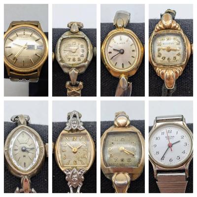 Group Of Vintage Watches...Bulova, Hamilton, Timex