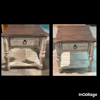 Pair Of Kincaid, Weatherford, Corn Silk End Tables
