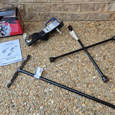 Trailer Winch, Ball Hitch, Lug Wrench, Curb Key