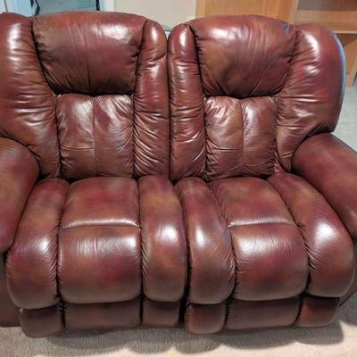 Lazy Boy Leather Reclining Love Seat