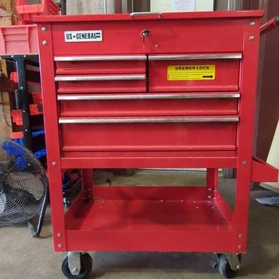 US General Pro Metal Tool Cabinet Chest Cart