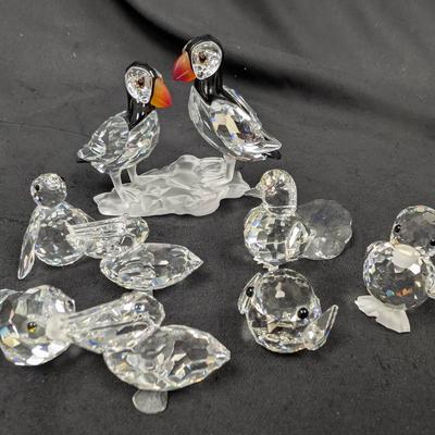 Swarovski Crystal Bird Figurines 