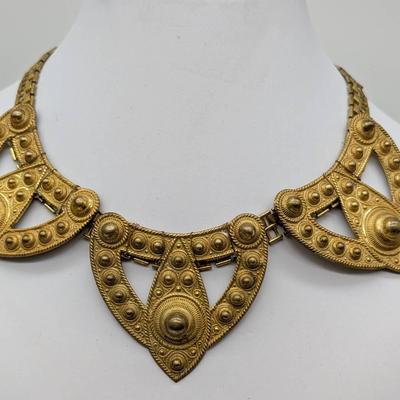 Vintage Miriam Haskell Gold Tone Necklace