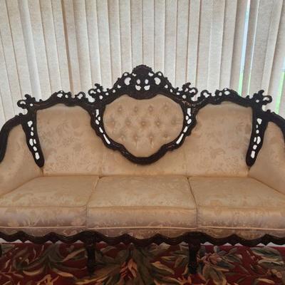 AVAILABLE NOW FOR PRESALE - 4 Piece Matching 1950s Walnut Rococo (Louis XVI) Living Room Sofa Set Made In Italy, sold separately, great...