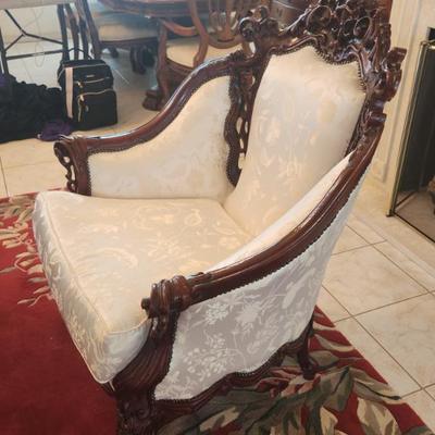 AVAILABLE NOW FOR PRESALE - 4 Piece Matching 1950s Walnut Rococo (Louis XVI) Living Room Sofa Set Made In Italy, sold separately, great...