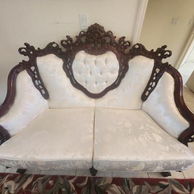 AVAILABLE NOW FOR PRESALE - 4 Piece Matching 1950s Walnut Rococo (Louis XVI) Living Room Sofa Set Made In Italy, sold separately, great...