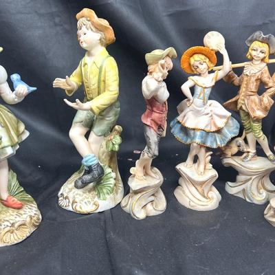 Porcelain  Boy & Girl And Fontana Depose 