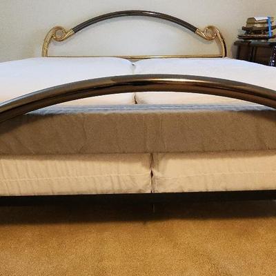 Art Deco Gold and Silver Themed Bedframe - Double Twin Or King