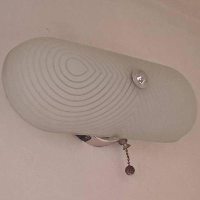 Vintage Milky White Glass Globe Pull Chain Wall Lamp