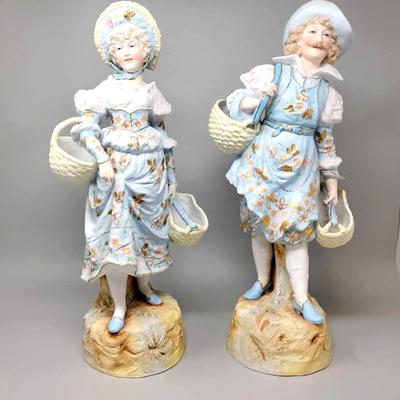 Vintage Capodimonte Baby Blue Couple 