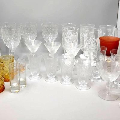 Retro Glass & Plastic Drinking 