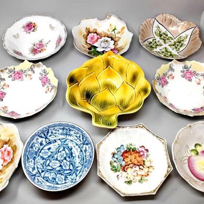 Floral (& Artichoke) China Bowls 
