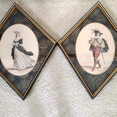 French Couture Couple Framed Prints 