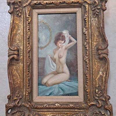 Original Oil Nude Portrait by Ramon L