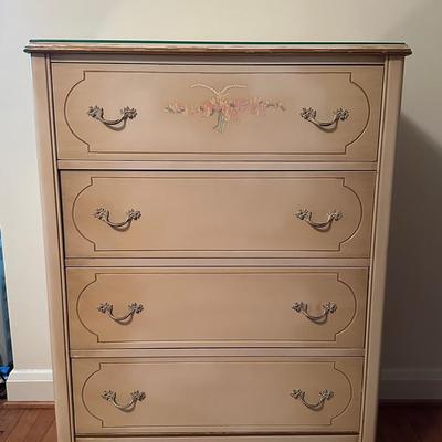 Vintage Blonde Painted Dresser