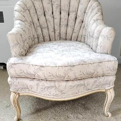 Elegant Floral Winged Chair 