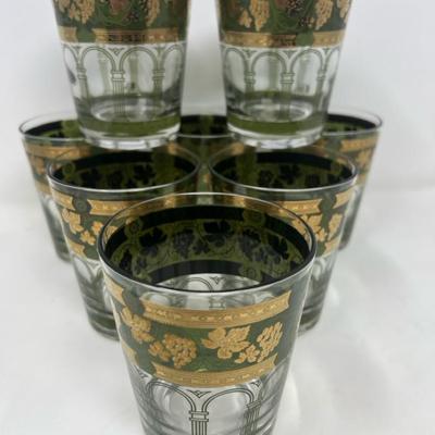 MCM Cera Glass "Golden Grapes" Tumblers set of 8