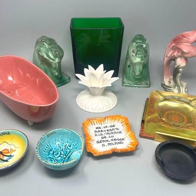 Mid century  Decor,  Vases, Ashtrays Etc