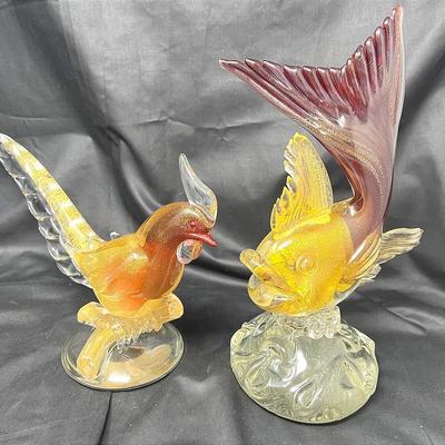 Vintage Large Murano Glass Animals