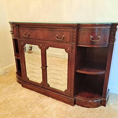 Mirrored 2-Drawer Secretary With Doors