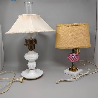 Vintage Lamps Featuring Fenton 