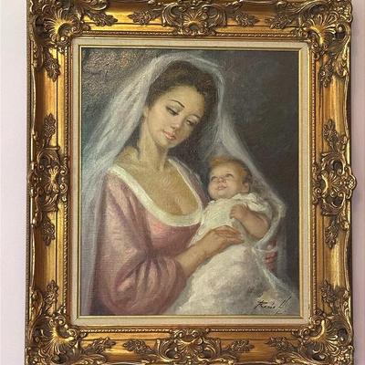 Madonna And Child Painting By Ramon 