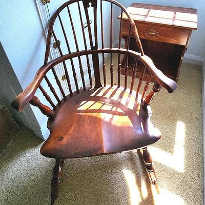 Cherry Winsor Rocking Chair & MDF/Pine Side Table