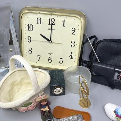 Miscellanea From Vintage Radio To Seiko Wall Clock To Figurine