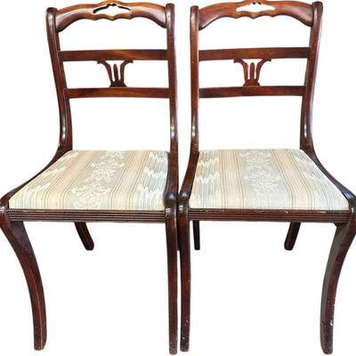 Pair of Vintage Mahogany Dining Chairs