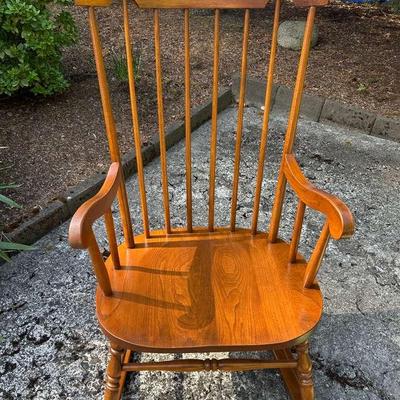 Retro Vintage Armed Wooden Rocking Chair