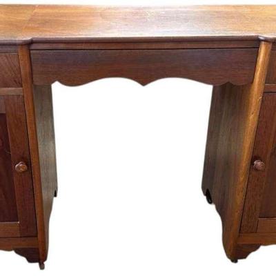 American Walnut Dressing Table featuring Mahogany Drawers