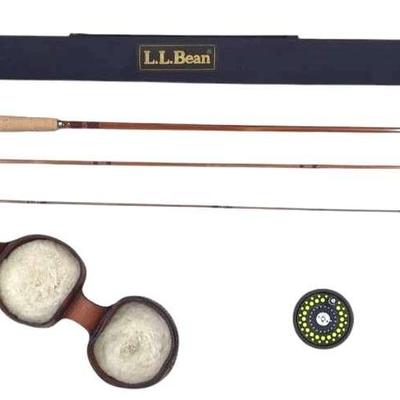 L.L. Bean Fly Rod and GQS Disc with Carrying Cases 
