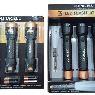Six Duracell LED flashlights
