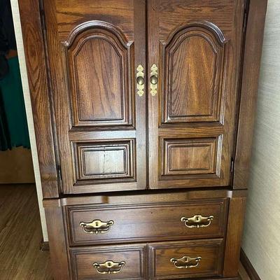 Vintage Mahogany Armoire
