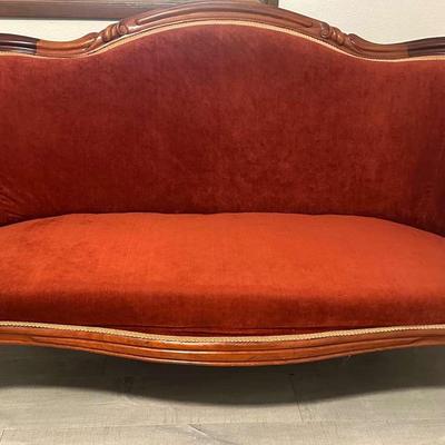 American Victorian Walnut Love Seat, c. 1865
