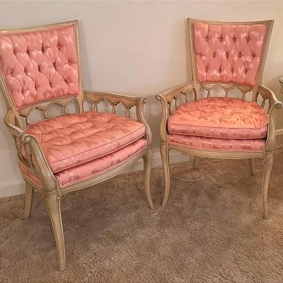 Pink Upholstered side chairs 
