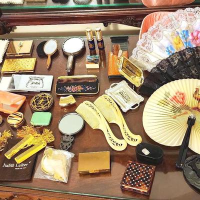 Women's Vintage Hair Combs, Handmirrors, Compacts