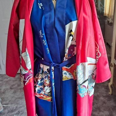 Kimonos: Blue and Red  