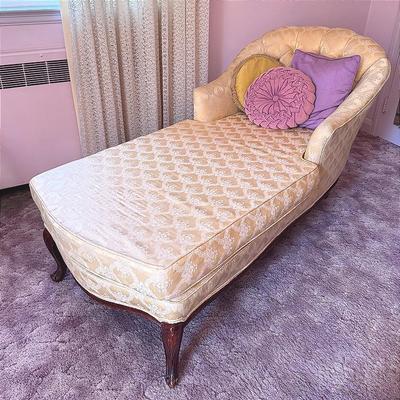 Yellow Upholstered Chaise