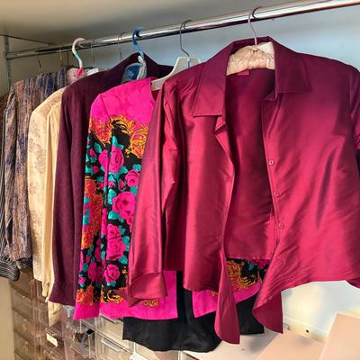 A Collection Of Women’s Silk Shirts 