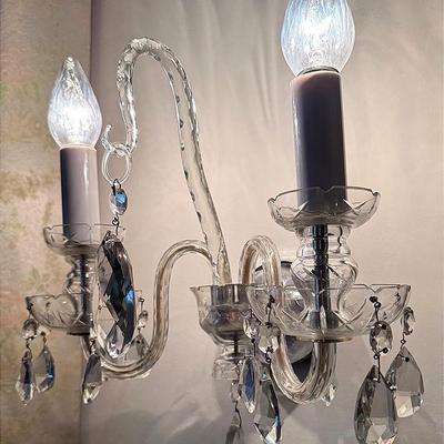 Maria Teresa Style Glass Sconce pair