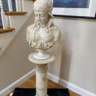 Signed Antonio Frilli Alabaster bust