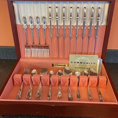 Stainless Flatware By Community Called “White Orchid”