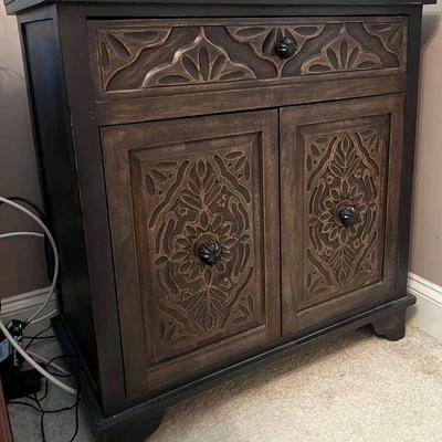 Decorative Dark Wood TV Stand