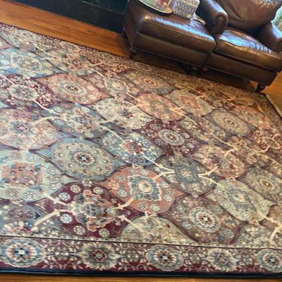 Kathy Ireland Home Burgandy, Green And Blue Area Rug