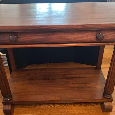 Vintage Dark Wood Side Table