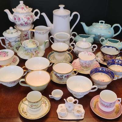 China Pitchers, Cups, & Saucers Featuring Noritake 